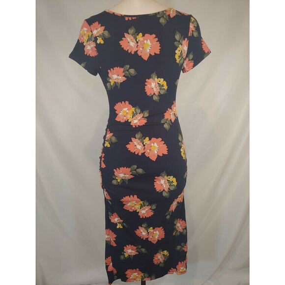 New Target Ingrid & Isabel Navy Blue Floral Maternity Dress Size Small - Picture 3 of 5